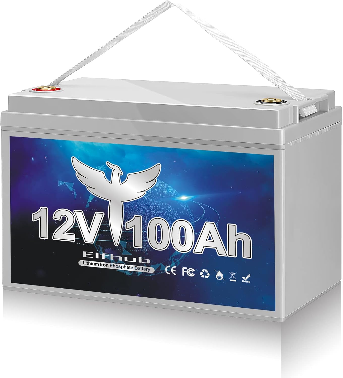 12V 100Ah Deep Cycle LiFePO4 Battery with Built-in BMS B23391