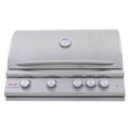 32-Inch 4-Burner Built-In Propane Gas Grill with Rear Infrared Burner & Lift-Assist Hood D9322