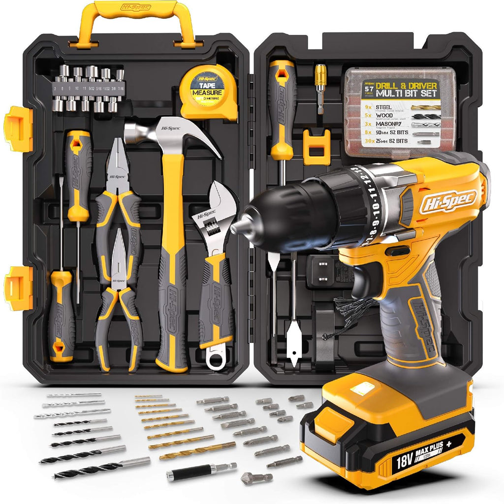 81 Piece Home & Garage Tool Kit with 18V Drill Driver K627