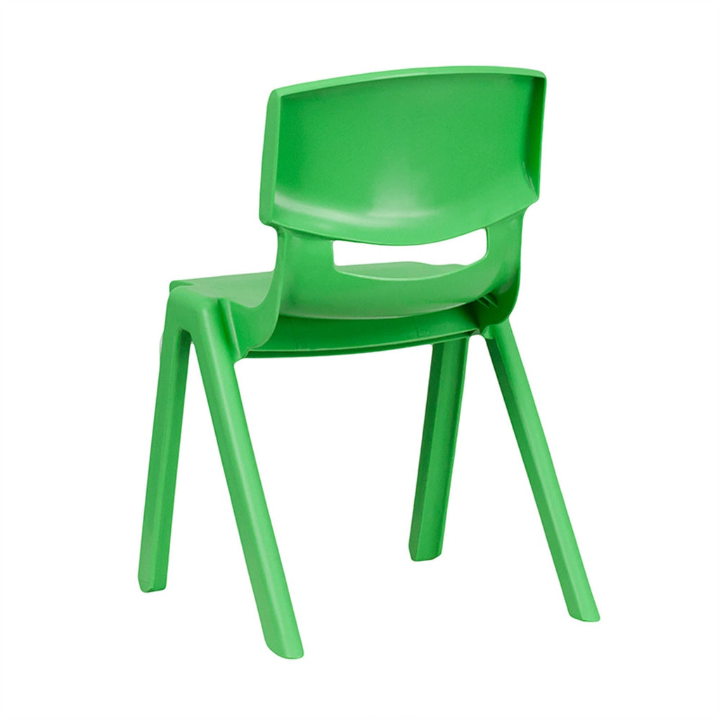 Green Plastic Stackable School Chair, 2 Pack M9430