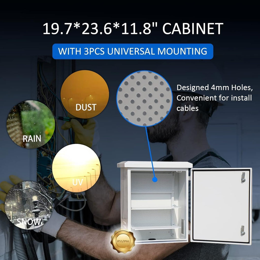 Stainless Steel Weatherproof Electrical Junction Box IP66 White Z513