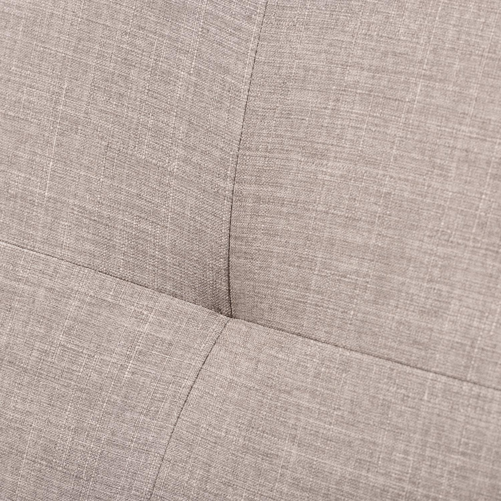 Walnut Wood Light Grey Fabric Tufted 2-Seater Loveseat C44261