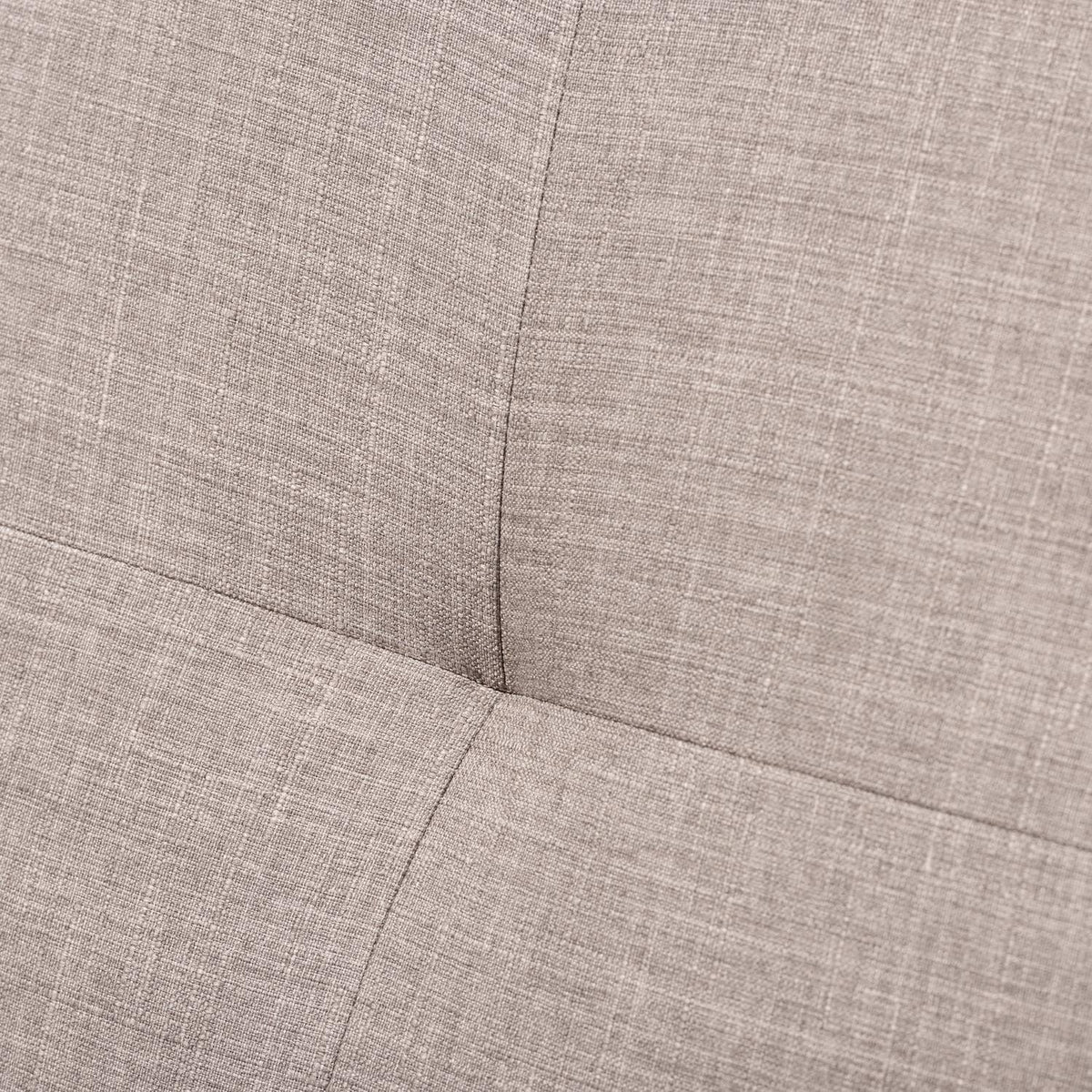 Walnut Wood Light Grey Fabric Tufted 2-Seater Loveseat C44261