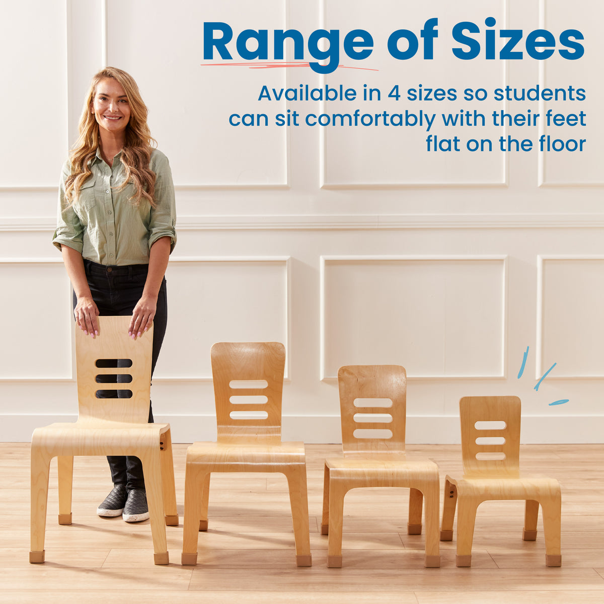 Bentwood Chair, 12in Seat Height, Natural, 2-Pack G479178