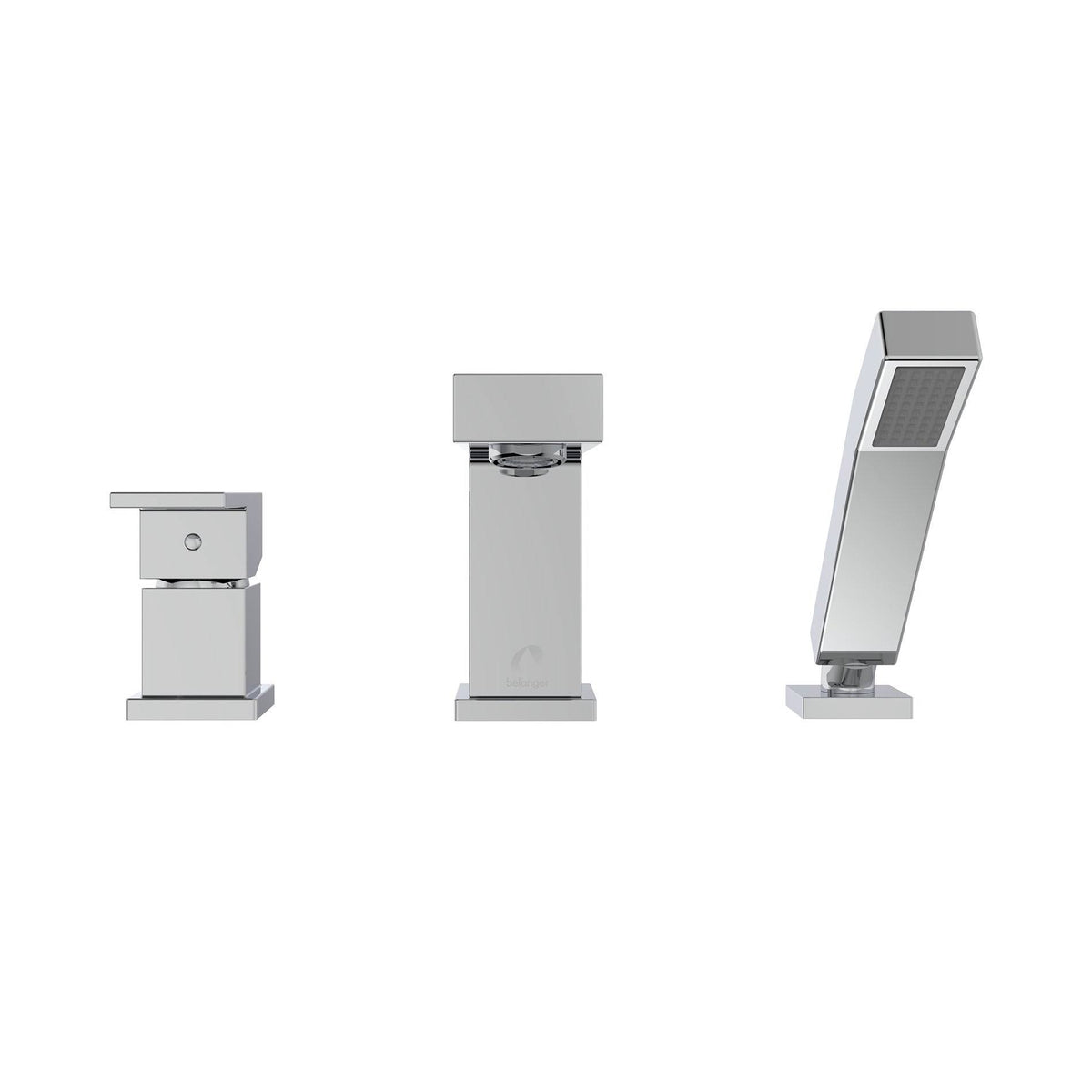 Single Handle Deck-Mount Roman Tub Filler with Hand Shower, Polished Chrome B90878