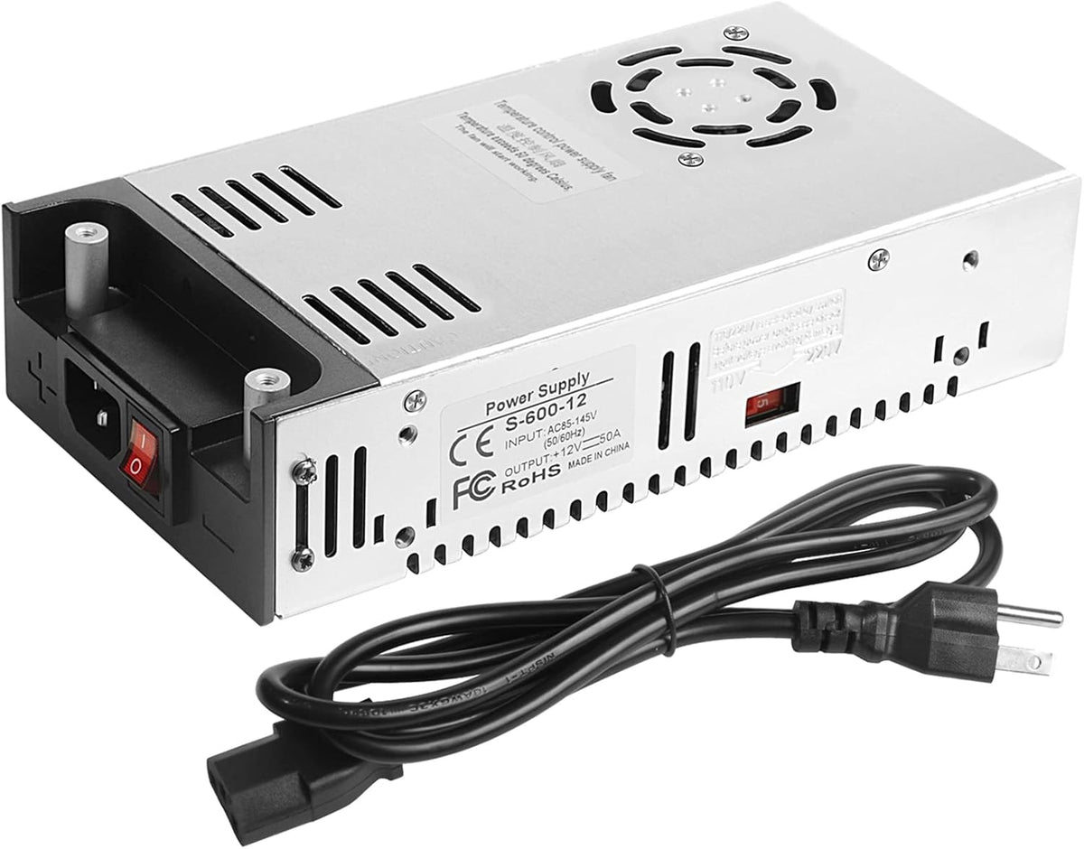 110V AC to 12V DC Converter Power Supply Adapter, 50A 600W, Pack of 2 V333620