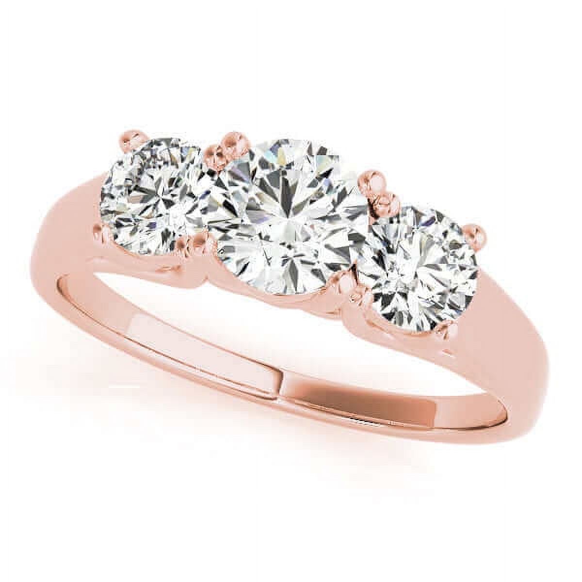 Lab Grown Diamond Three Stone Engagement Ring Y592