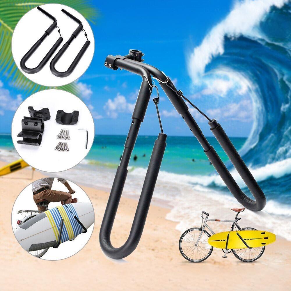 Adjustable Surfboard Rack Bike Carrier Black L64559