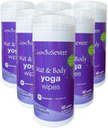 Yoga Wipes for Mat and Body, Case of 6, Natural Lavender and Tea Tree H42382
