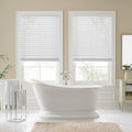 Faux Wood Cordless Shade in White A93971