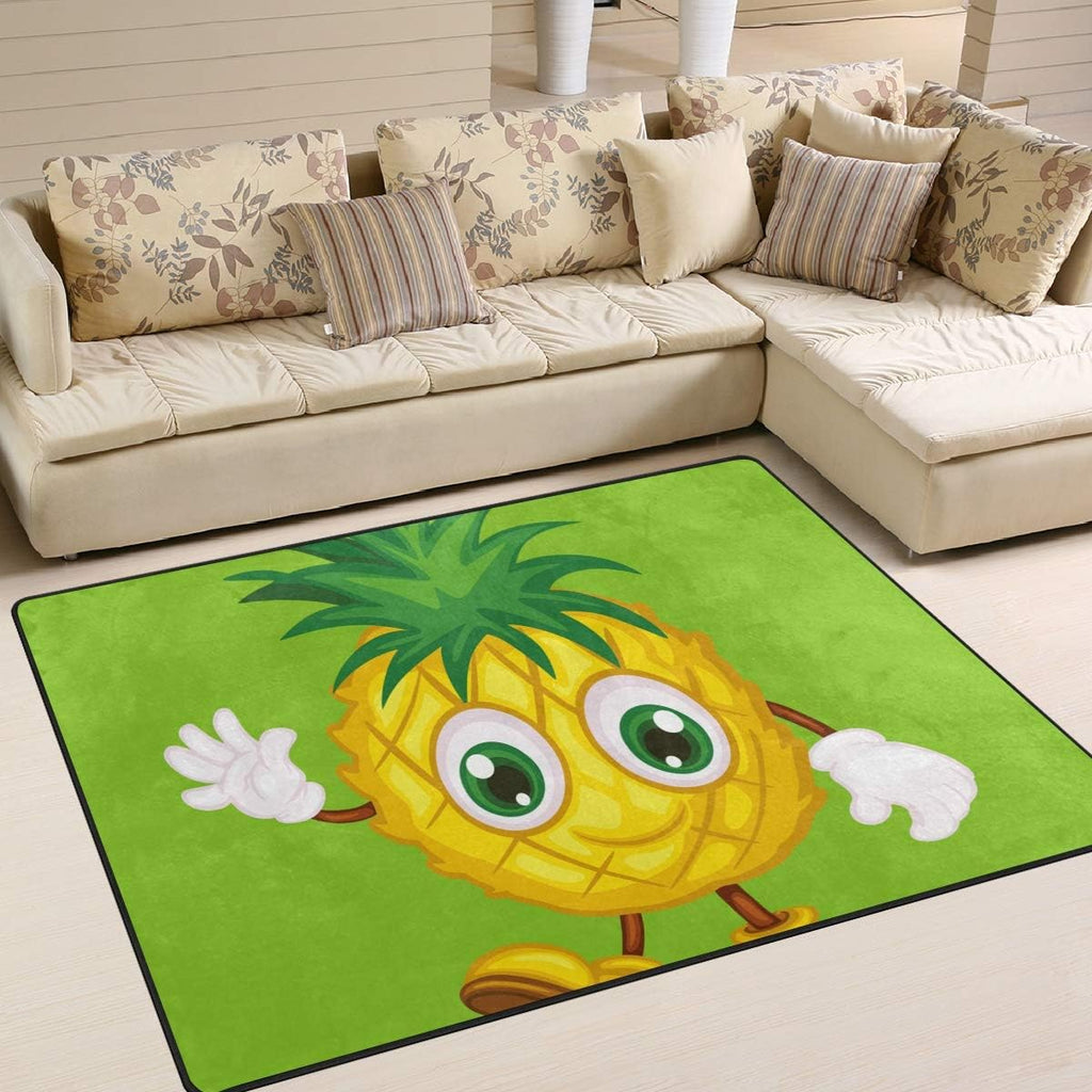 Cartoon Pineapple Lightweight Carpet Mats, 80"x 58" Area Rug O72211