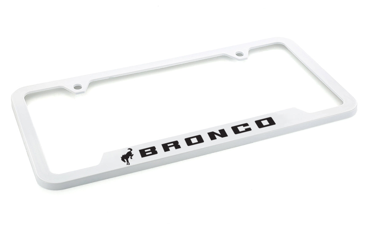 White Plastic License Plate Frame W559236