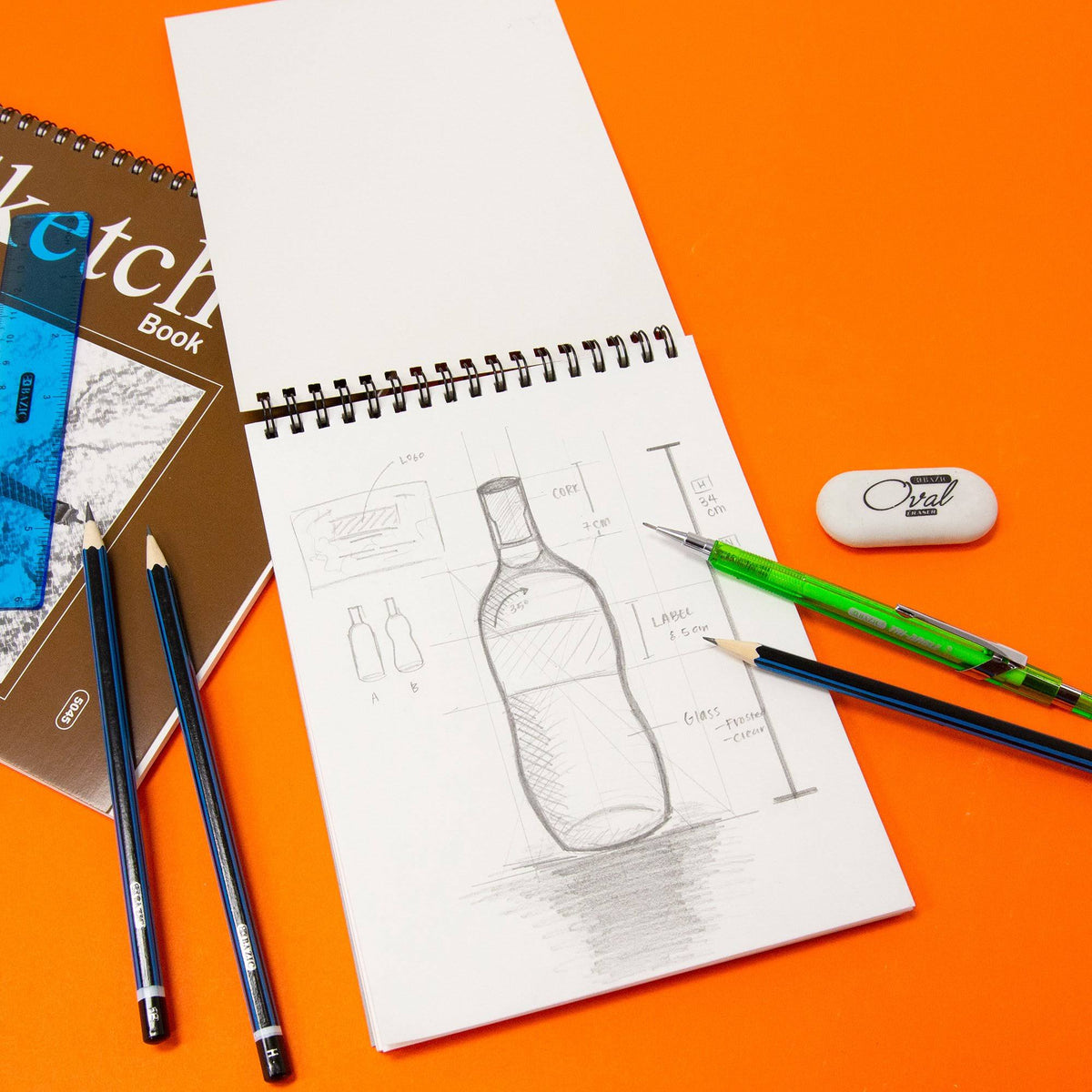 30 Ct. 9 in. x 12 in. Top Bound Spiral Sketch Pad B578