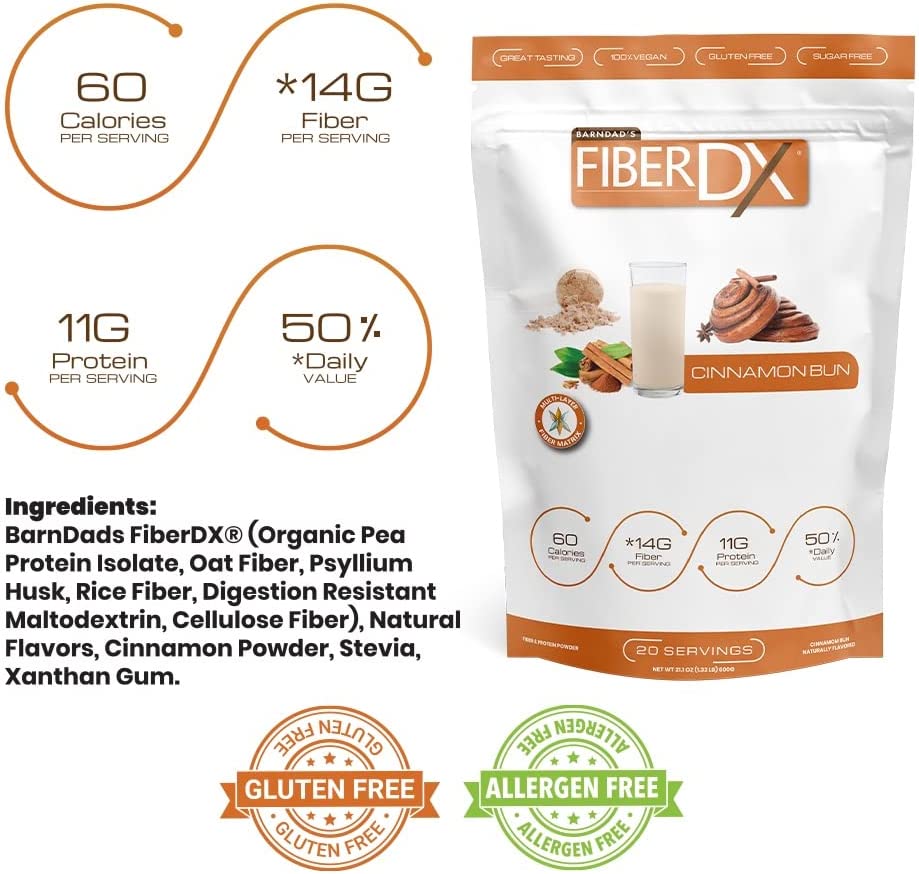 Fiber Supplement, Cinnamon Bun, 600g J3207