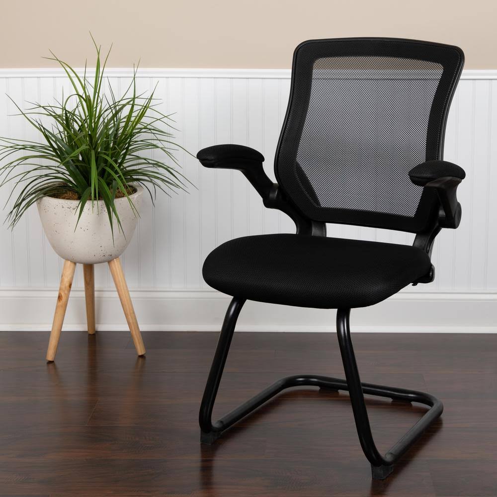 Black Mesh Sled Base Chair C5145