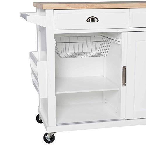 White Kitchen Cart N774