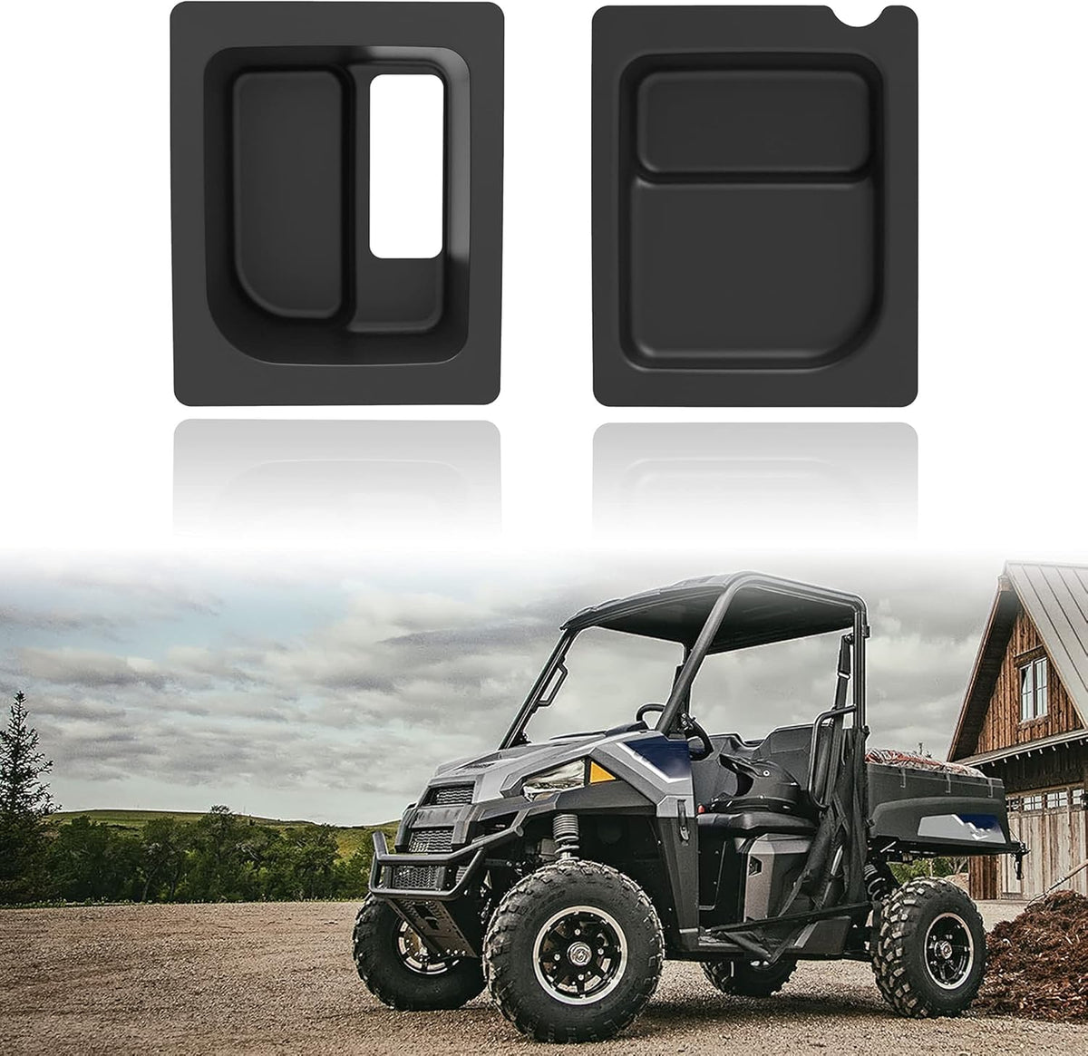 Left & Right Under Seat Storage Box for Polaris Ranger 500 570 Mid Size 50" Wide 2015-2021, Pack of 2 H426
