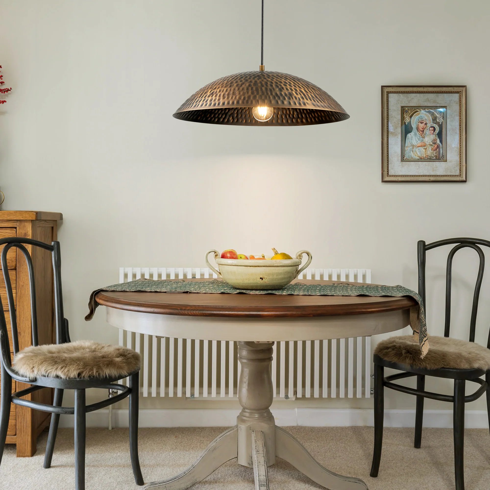 1-Light Dimmable Dome Pendant W4394