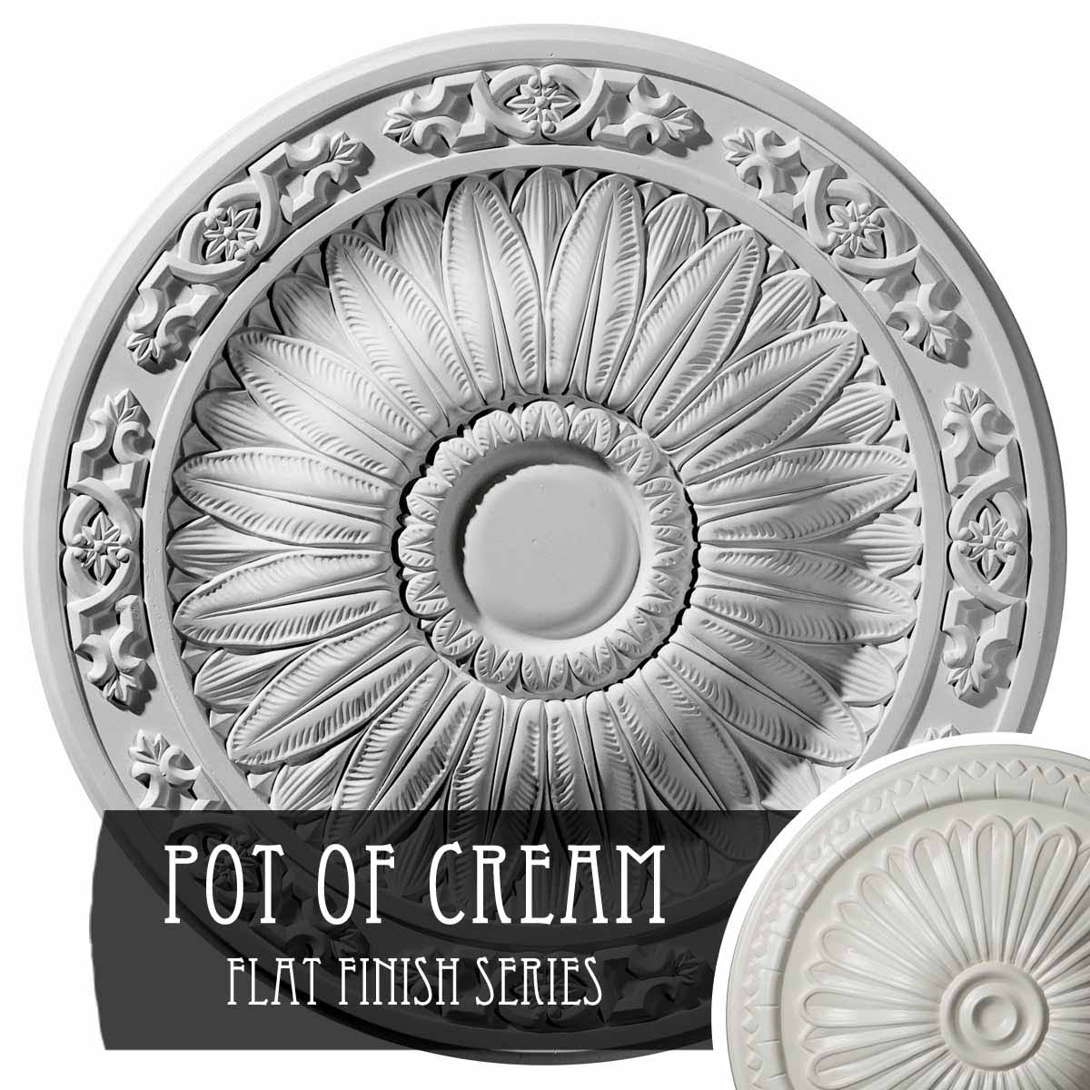 20 1/4x22OD x 1 1/2x22P Hand-Painted Ceiling Medallion O723906
