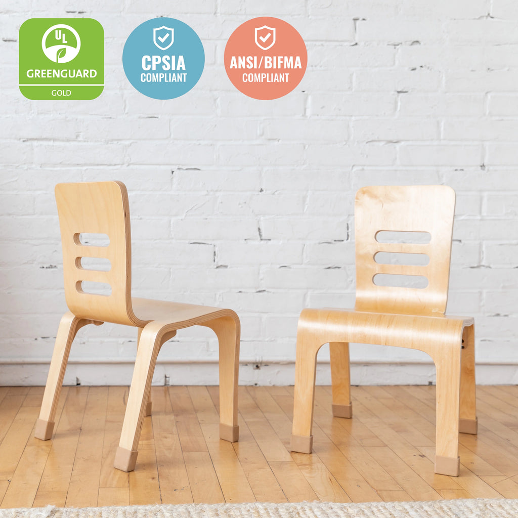 Bentwood Chair, 12in Seat Height, Natural, 2-Pack G479178