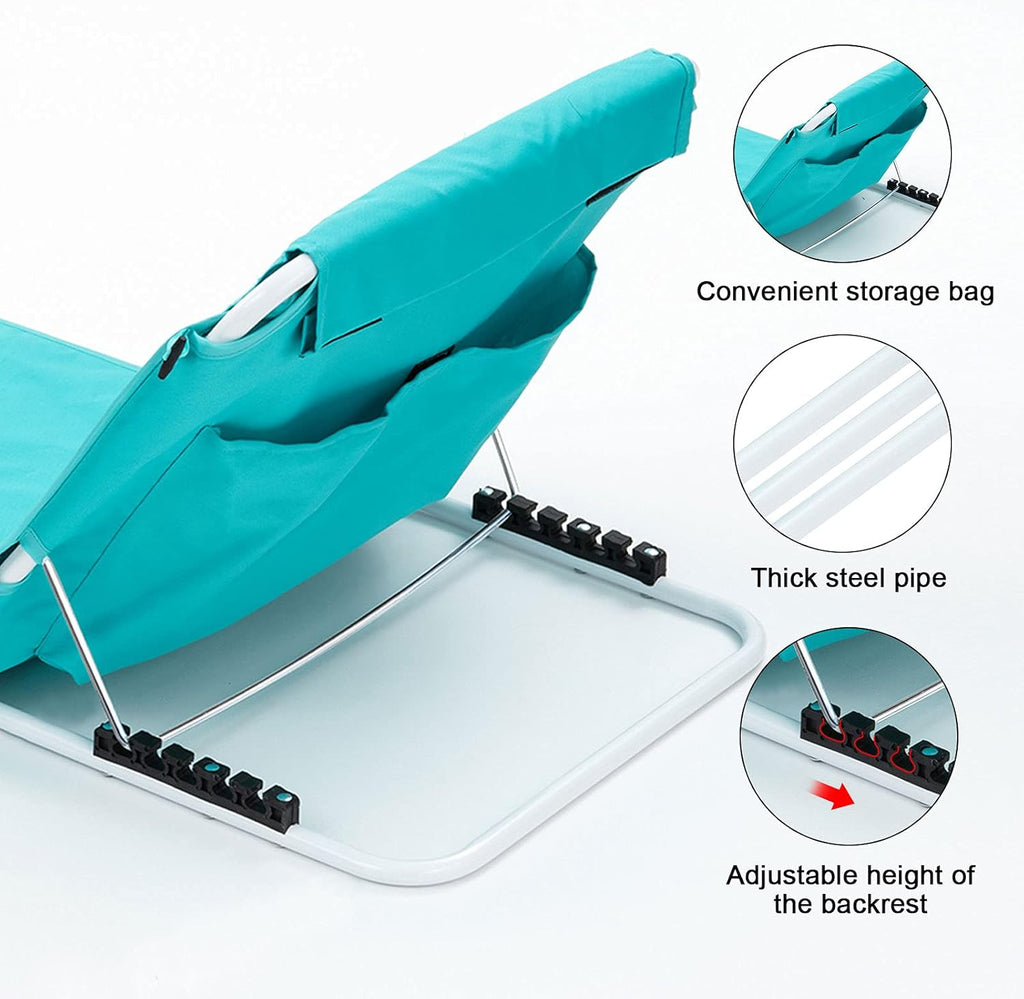 Aqua Blue Folding Lightweight Beach Chairs C60454