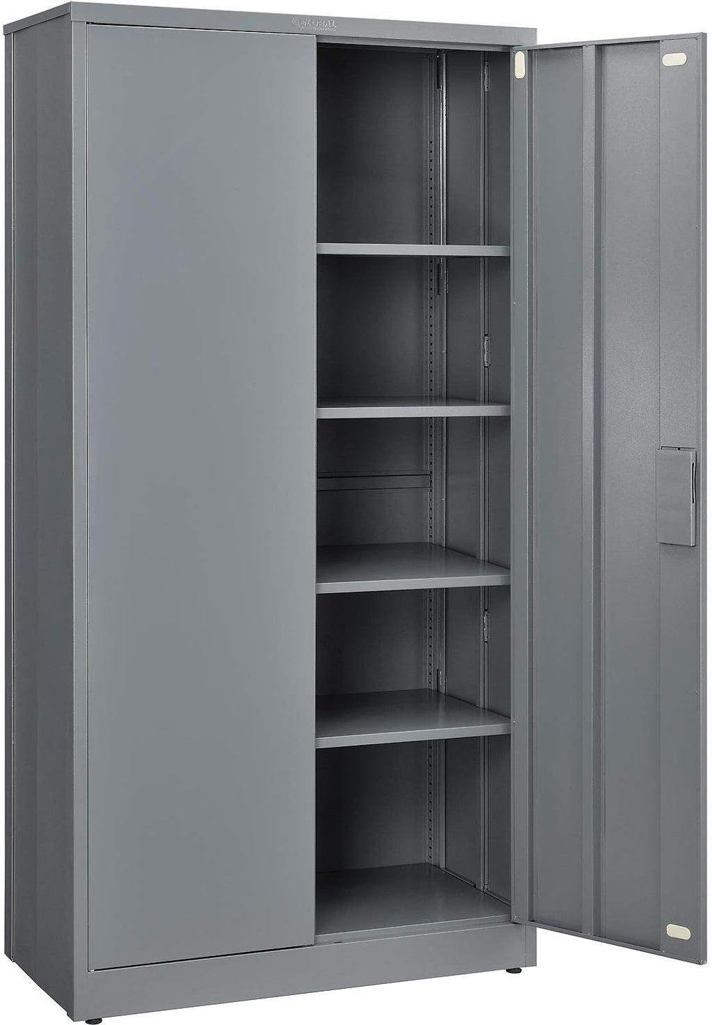 Steel Storage Cabinet, 36W x 18D x 72H, Gray P873737