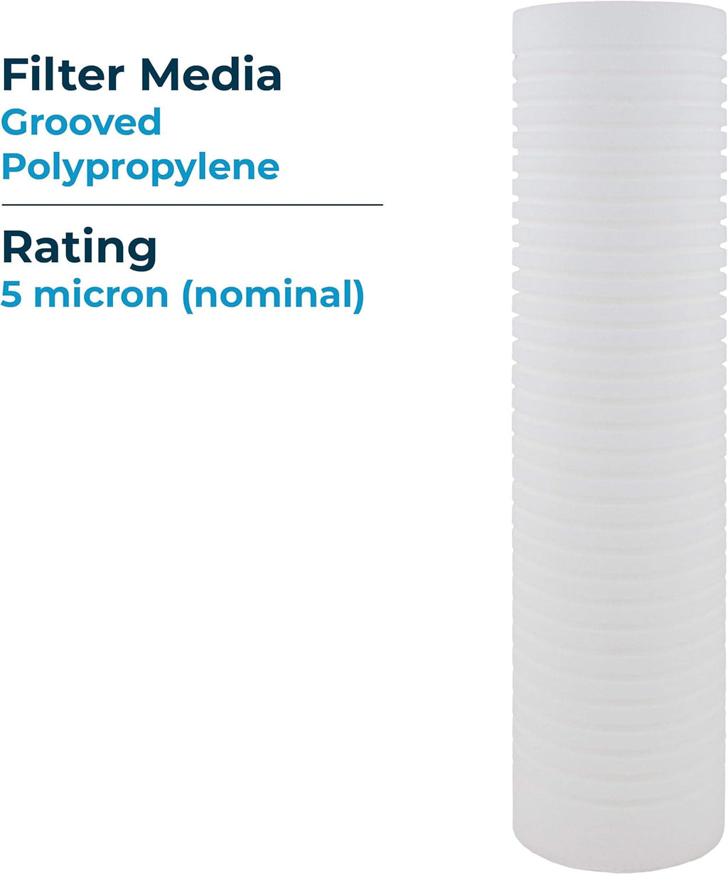 10x2.5 Grooved Polypropylene 5 Micron Sediment Filter (24 Pack) V534008