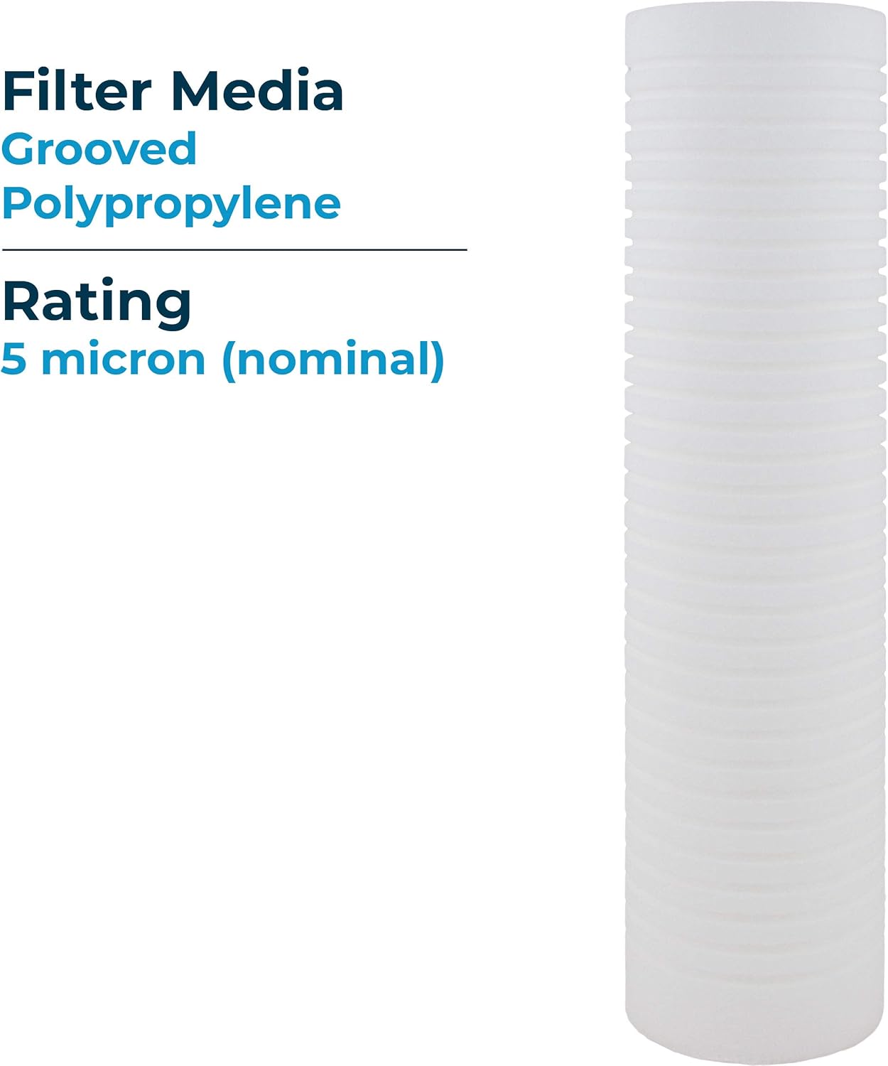 10x2.5 Grooved Polypropylene 5 Micron Sediment Filter (24 Pack) V534008