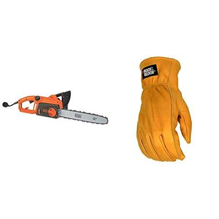 16-Inch 12-Amp Electric Chainsaw with Leather Work Glove S6224