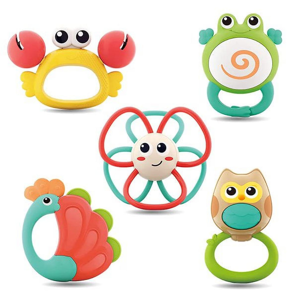 5 Pack Baby Rattle Teething Toys with Storage Case V679408