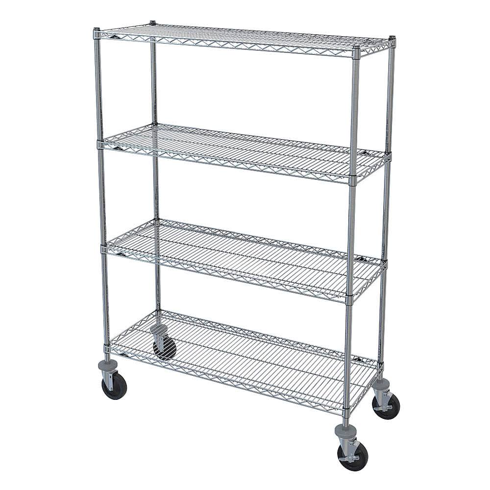 Silver Wire Cart, 69 in. H x 48 in. L N88397
