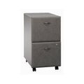 Pewter 2 Drawer Mobile File Cabinet Z85386