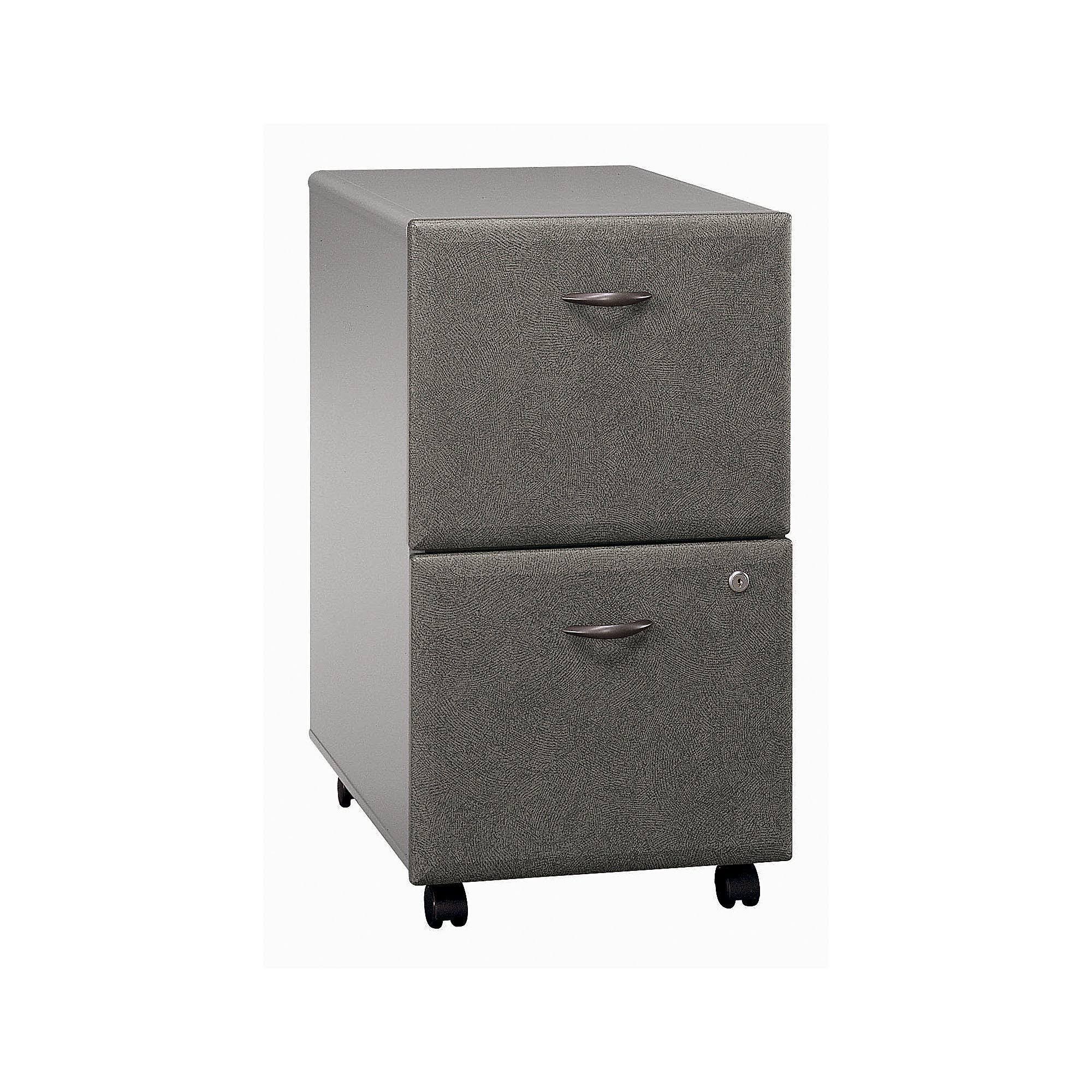 Pewter 2 Drawer Mobile File Cabinet Z85386