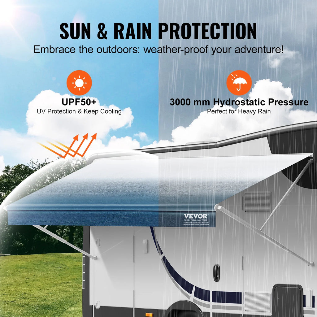 15' RV Awning Fabric Replacement 16oz PVC Fabric Waterproof M929