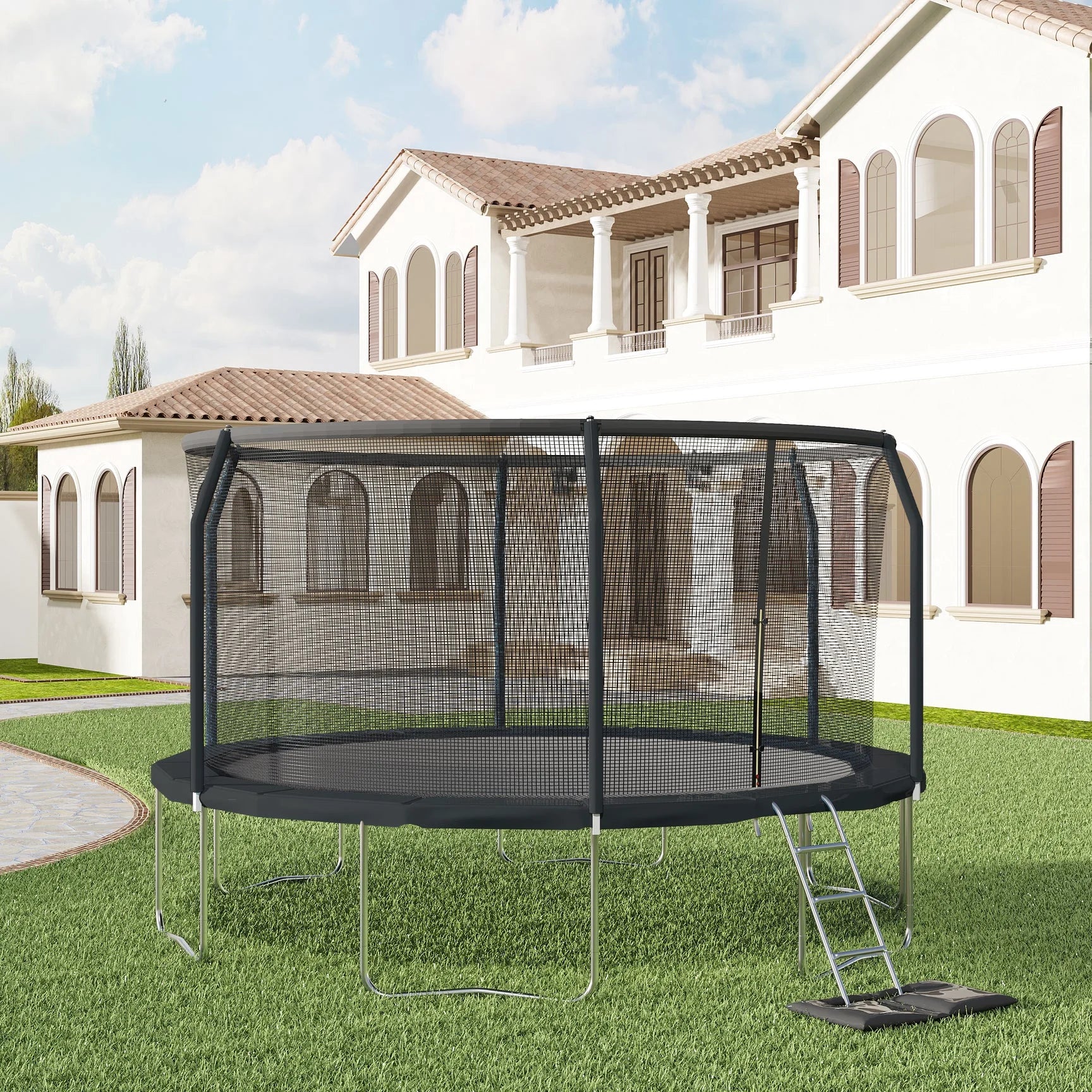 12ft Black Backyard Trampoline C634