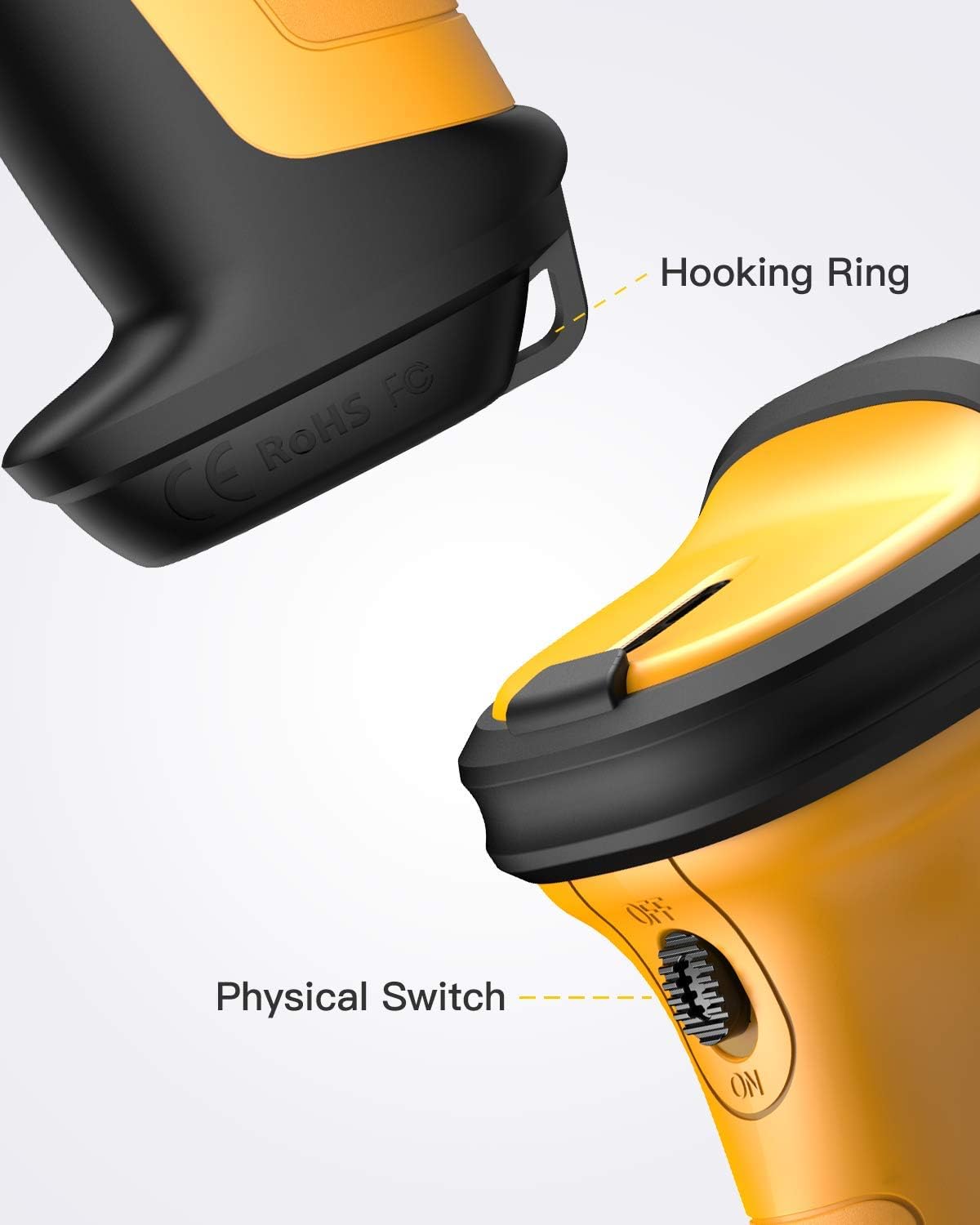 Wireless Barcode Scanner, 2.4 GHz, 2600mAh, 60M Range, Pack of 2 T67645
