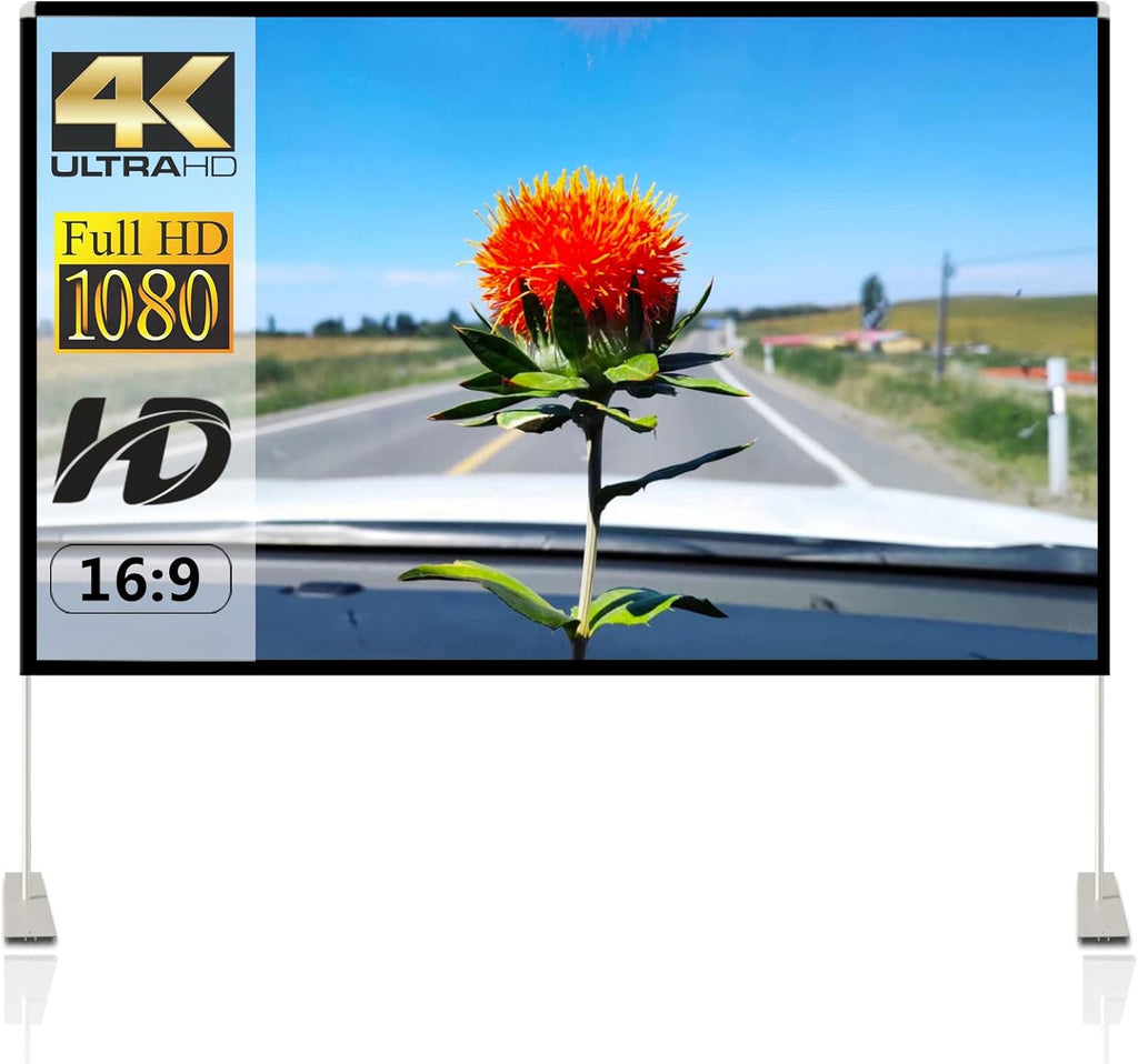 120 inch Portable Projection Screen with Stand and Carry Bag A4537