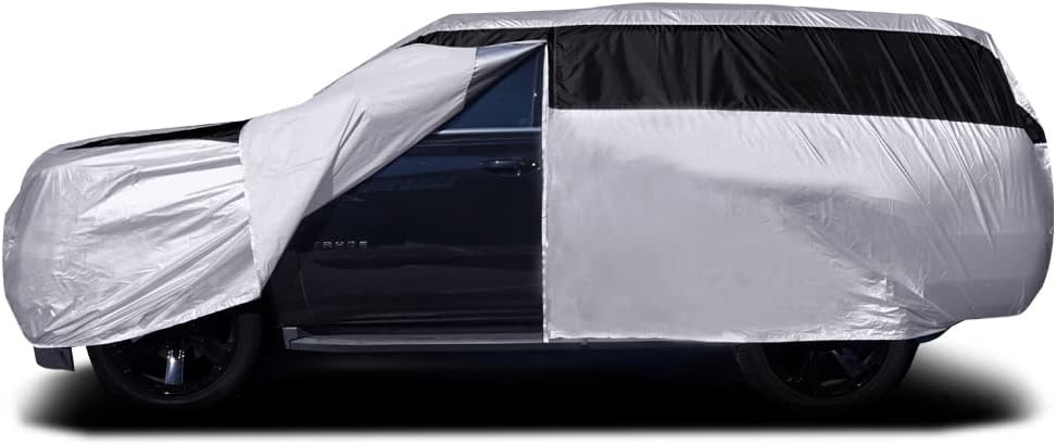 Lightweight Poly 210T Waterproof Car Cover for Large SUV 207-212", Pack of 2 H2943