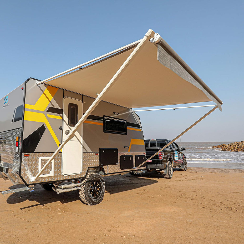 Gray Fade 13 x 8 Ft Retractable RV Trailer Awning S6288