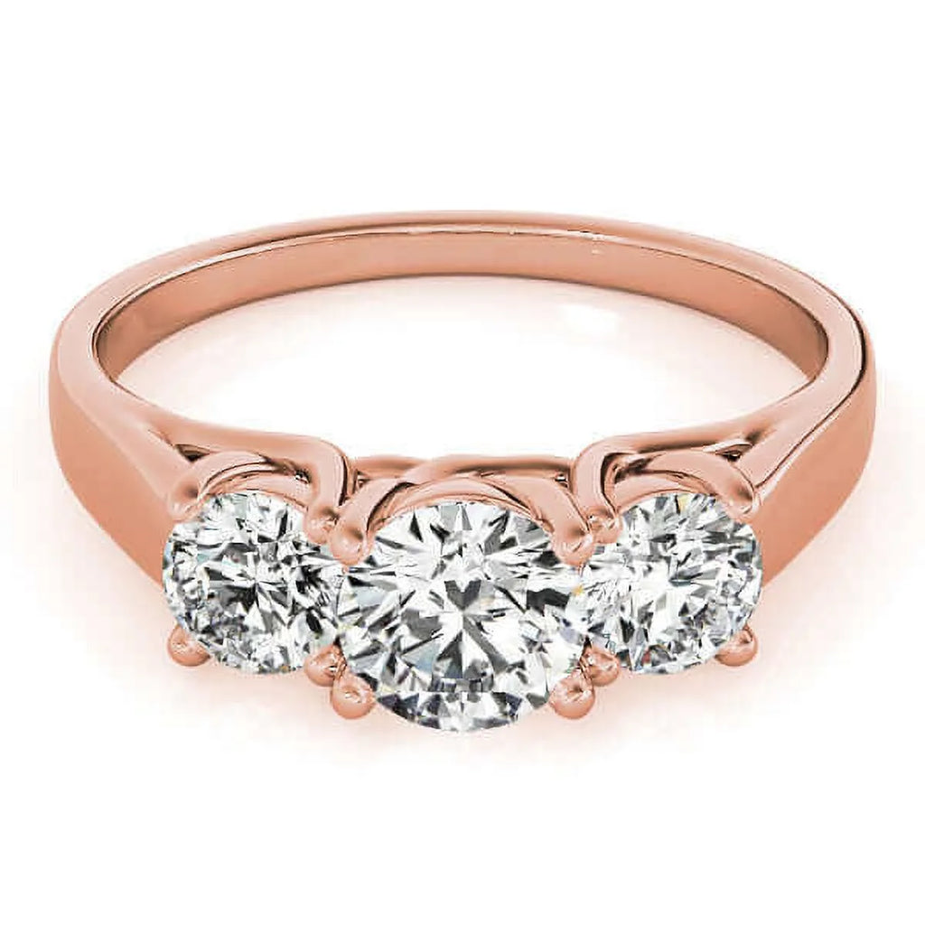 Lab Grown Diamond Three Stone Engagement Ring Y592