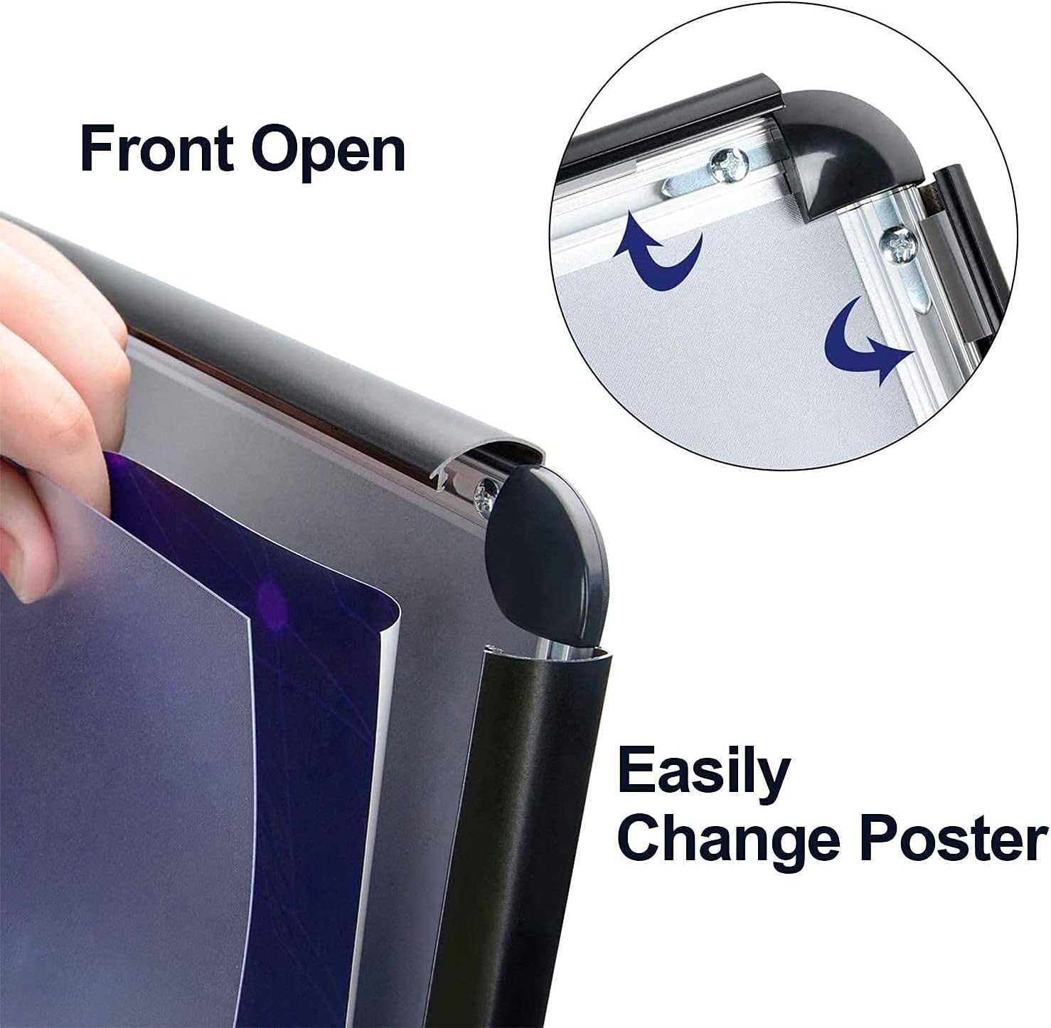 Black Pedestal Poster Stand, Pack of 2 O334956