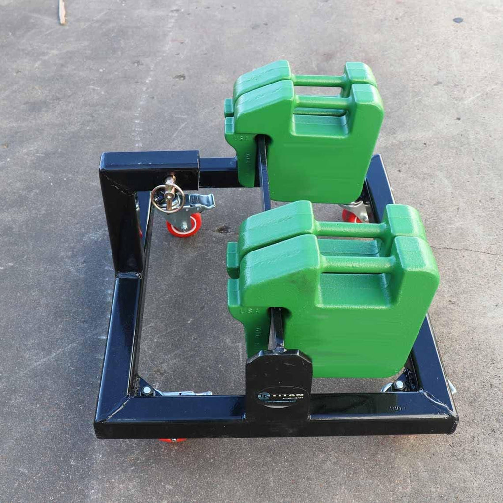 Black Rolling Suitcase Weight Cart with Receiver C11641