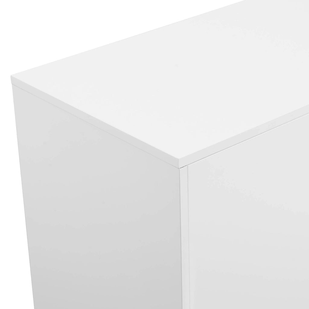 White Mid Century Modern Accent Cabinet M6950