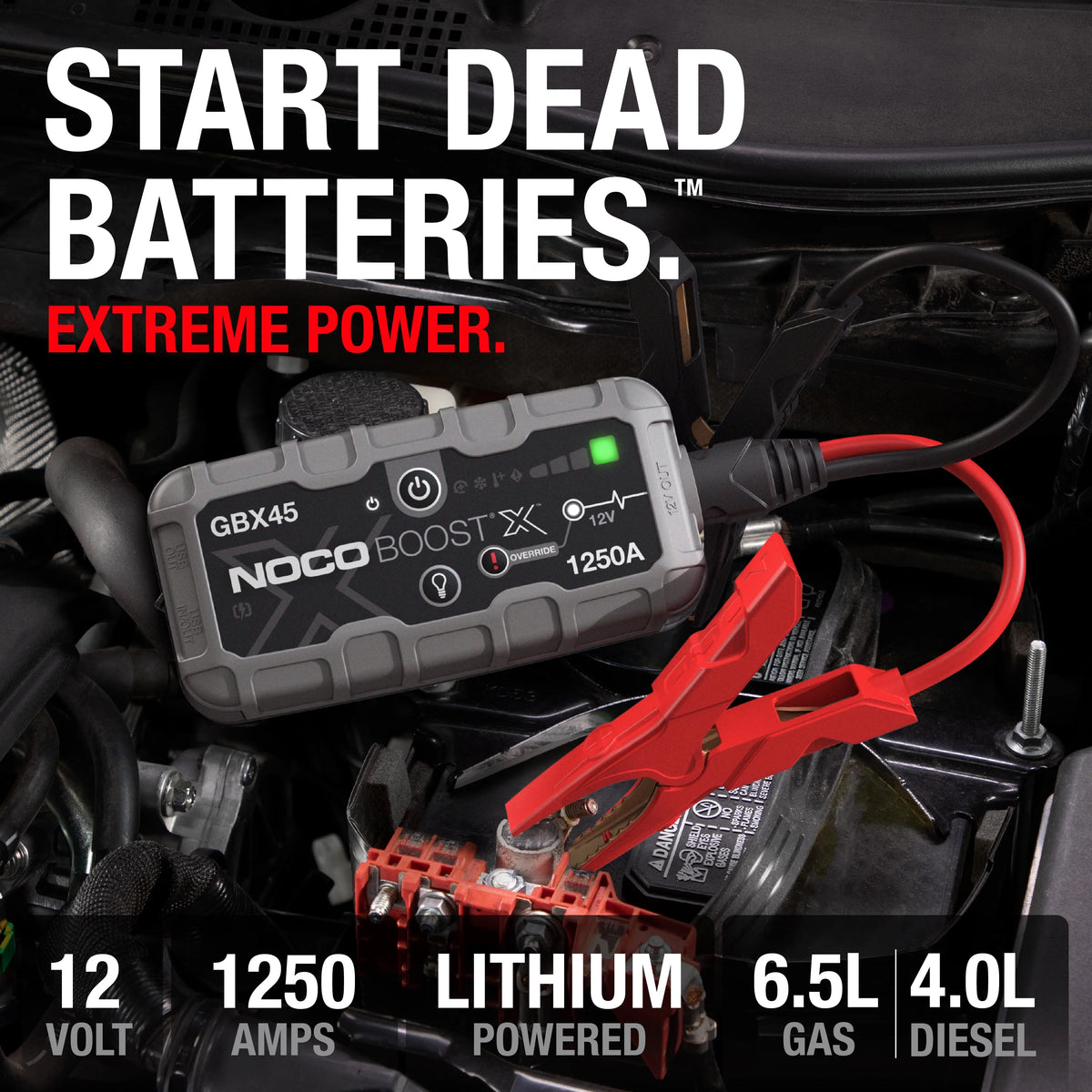 1250A 12V Portable Lithium Jump Starter A743