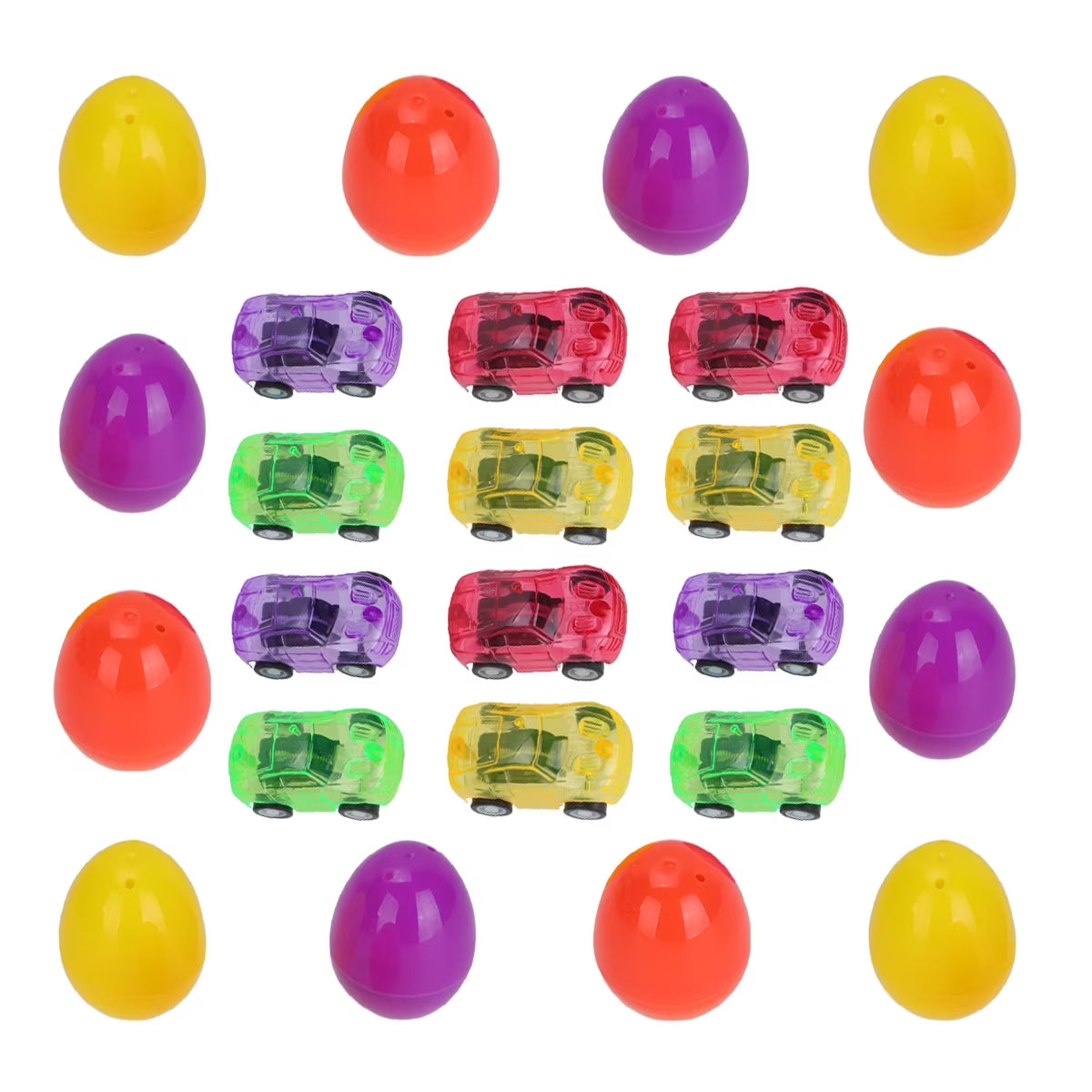 12 Set Easter Surprise Egg and Car Toy Educational Playthings Open Egg Toys T206221