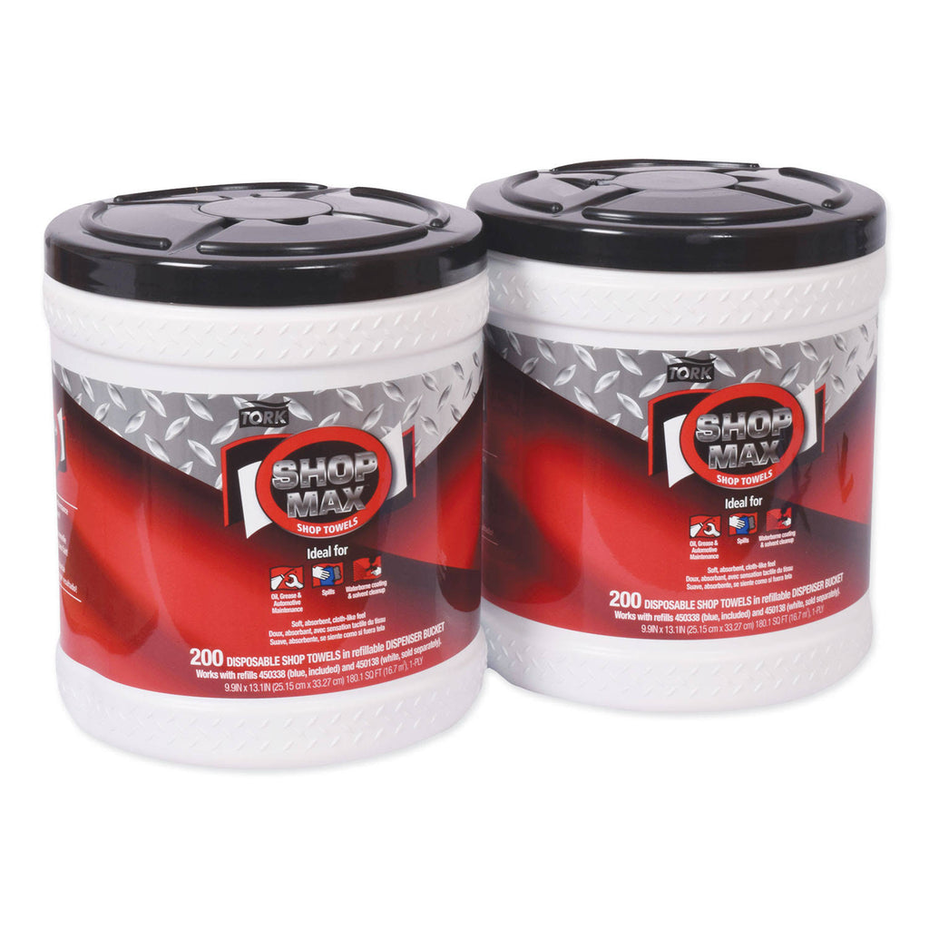 Blue 8.5 x 10 Shop Wiper, 200/Bucket, 2 Buckets/Carton G460