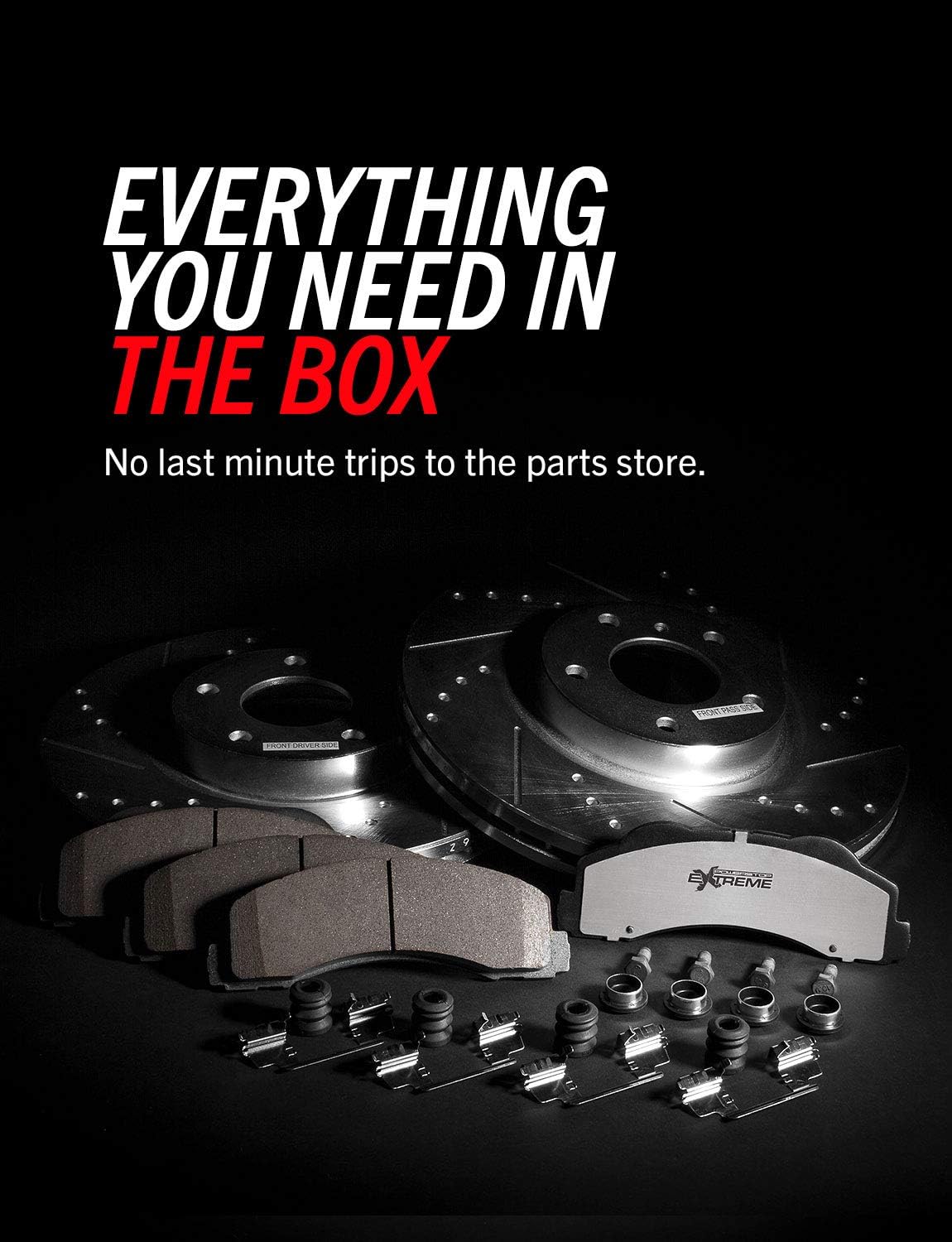 Front Z36 Carbon Fiber Ceramic Brake Pads and Drilled Slotted Brake Rotors H4730