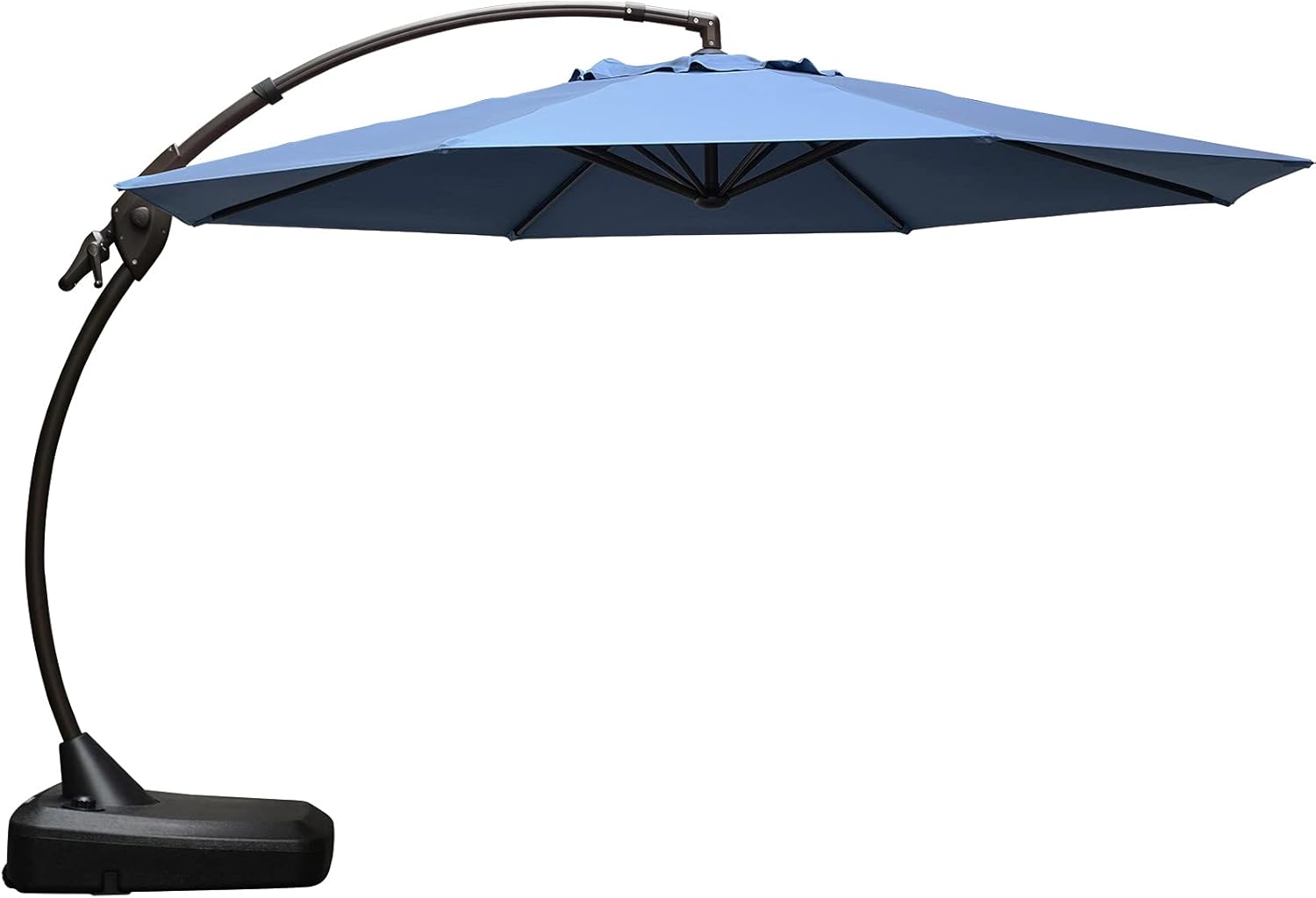 11 FT Curvy Aluminum Offset Cantilever Umbrella with Base Y29910