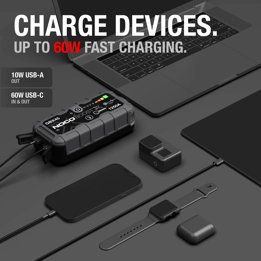 1250A 12V Portable Lithium Jump Starter A743