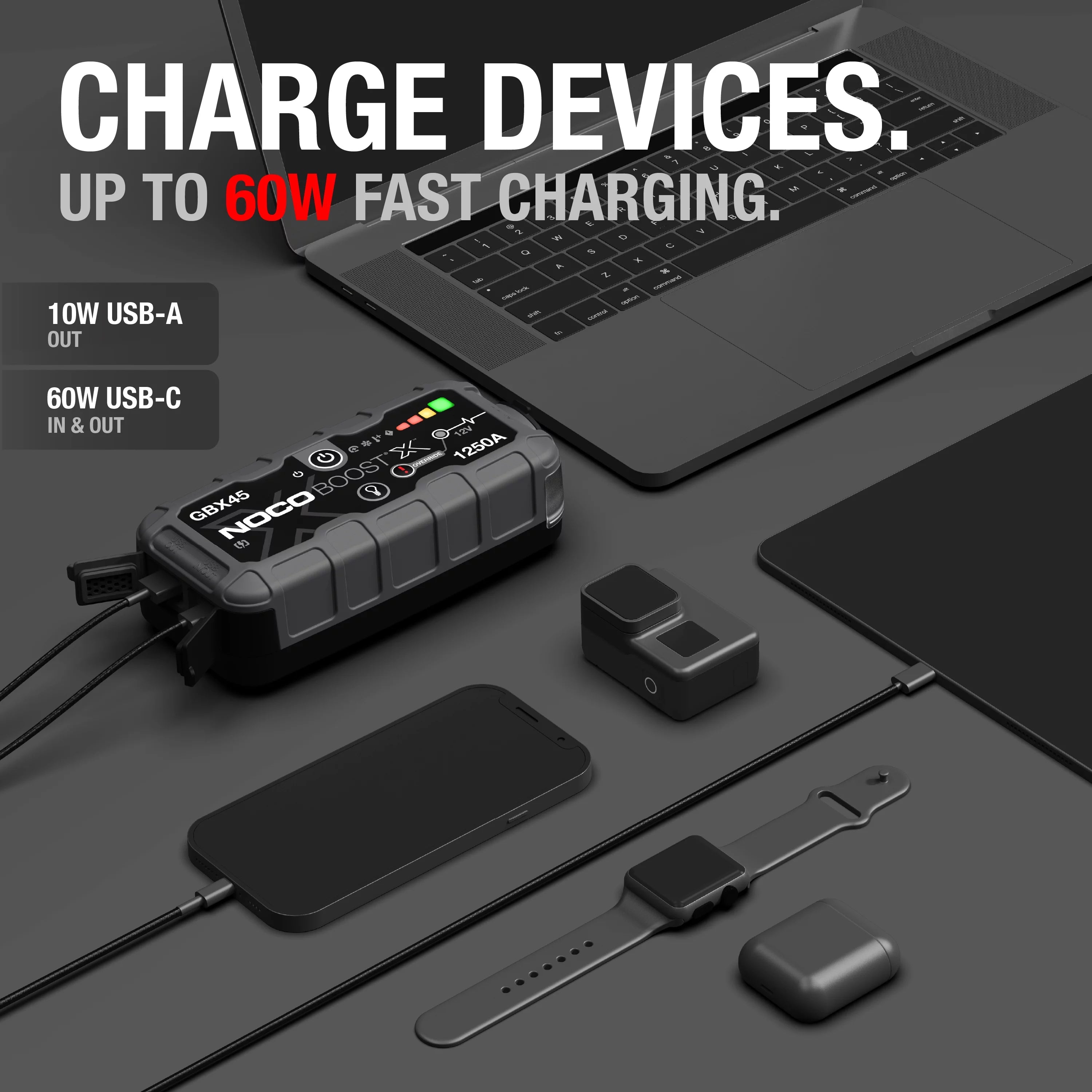 1250A 12V Portable Lithium Jump Starter A743